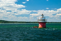 Duxbury Pier Lighthouse Outside of Plymouth Harbor